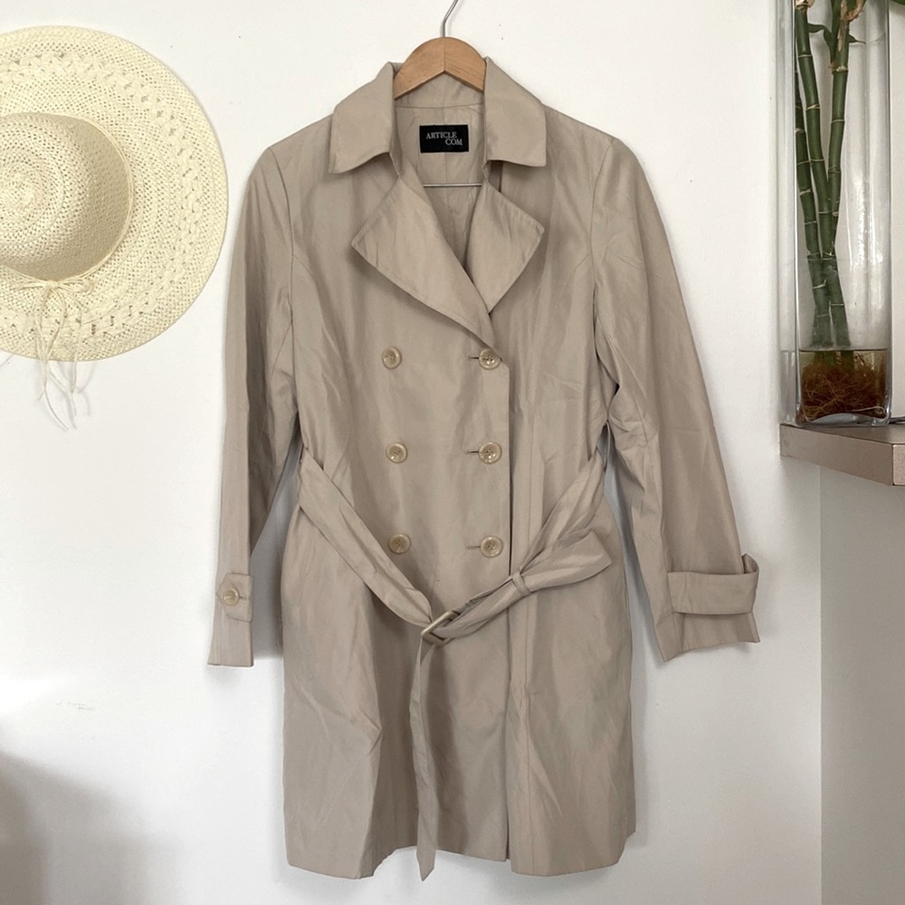 Article Com womens trench coat, medium size, W19, L35